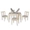 International Concepts Rectangle Table with 4 San Remo Juvenile Chairs, 24 W, 33.1 L, 22.2 H, Wood, Unfinished K-JT2532L-CC105-4 - alternate 2